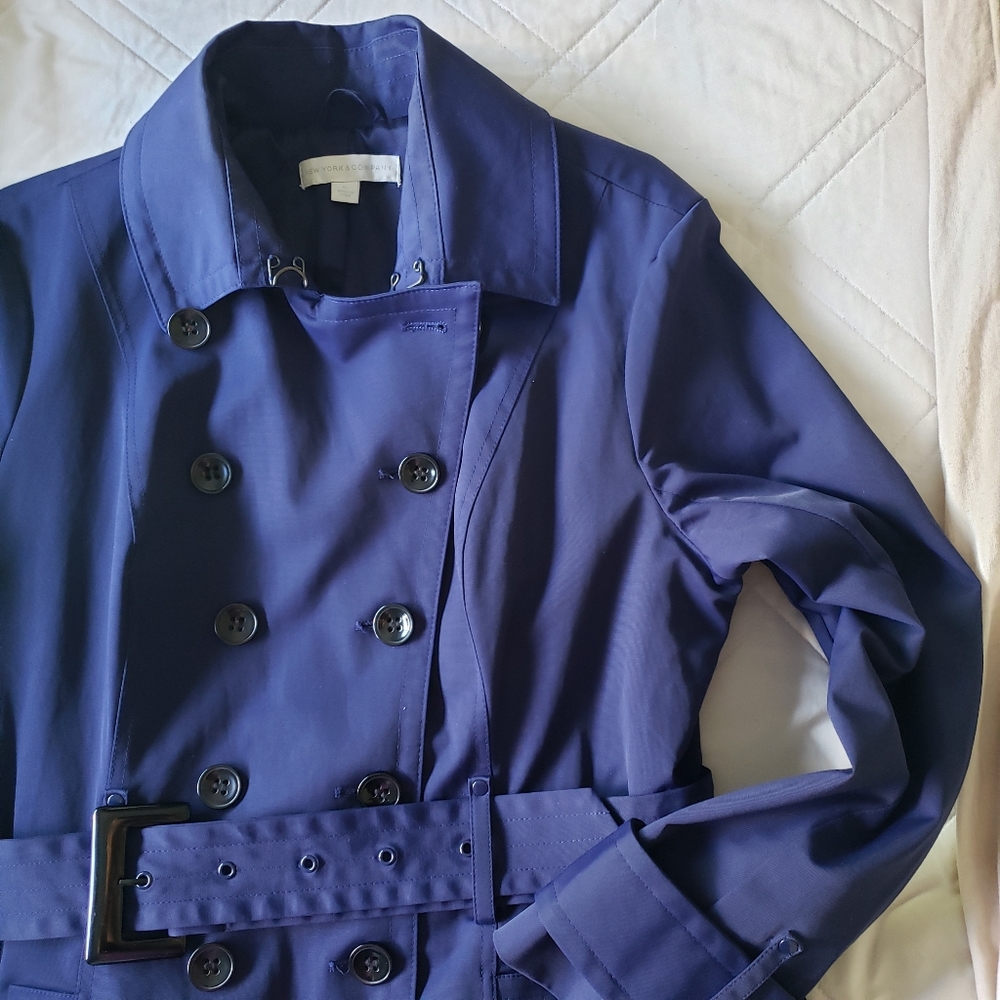 New York and Company Blue Rain coat